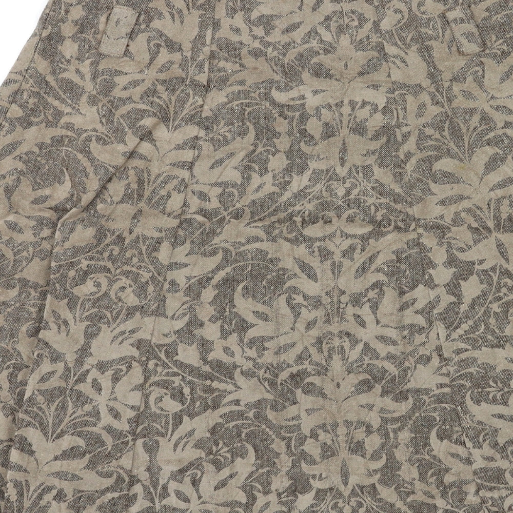 Pretty Woman Womens Grey Floral  A-Line Skirt Size 8