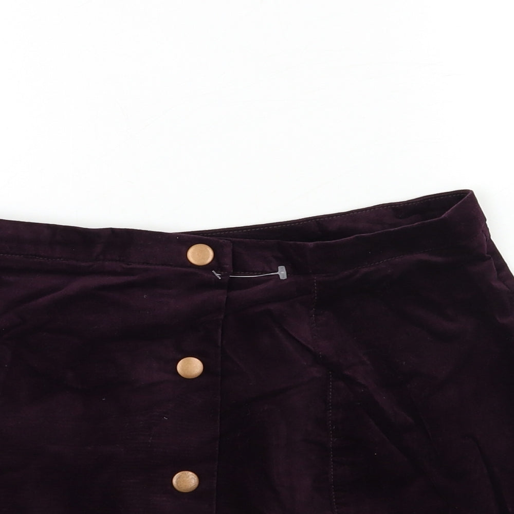 Preworn Womens Purple   Mini Skirt Size 32 in
