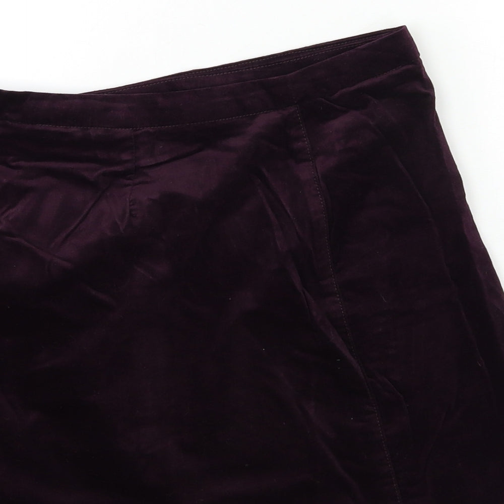 Preworn Womens Purple   Mini Skirt Size 32 in