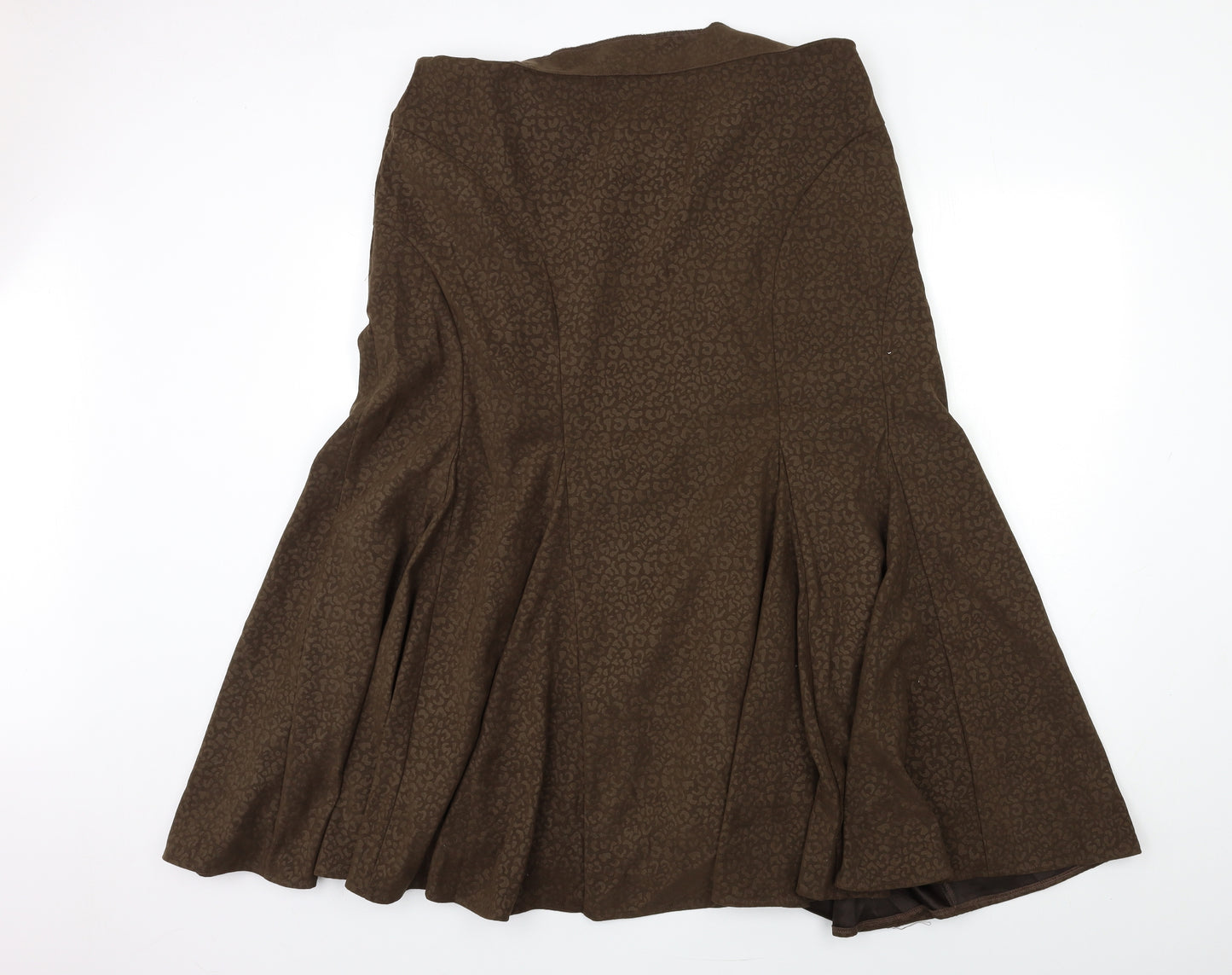 Being casual Womens Brown Animal Print  Flare Skirt Size 20
