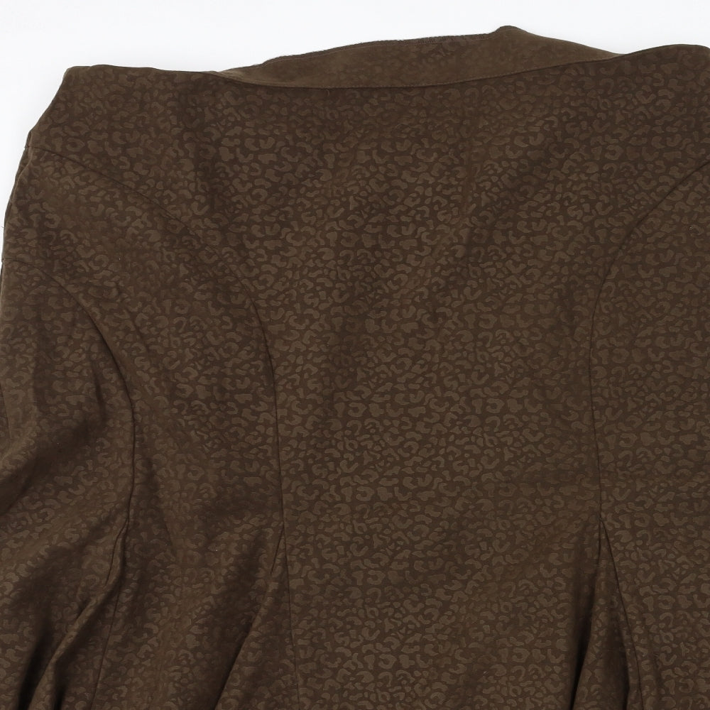 Being casual Womens Brown Animal Print  Flare Skirt Size 20