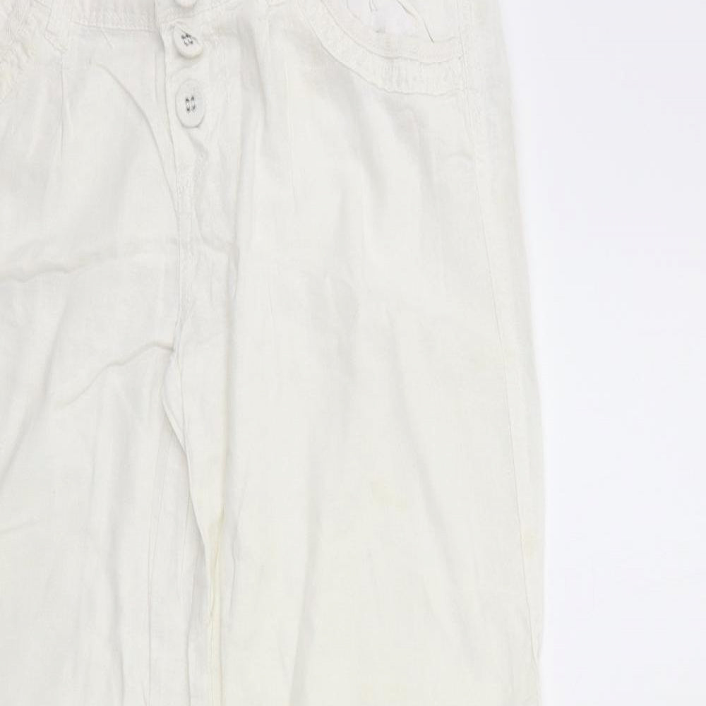 Miss Selfridge Womens White   Trousers  Size 10 L29 in