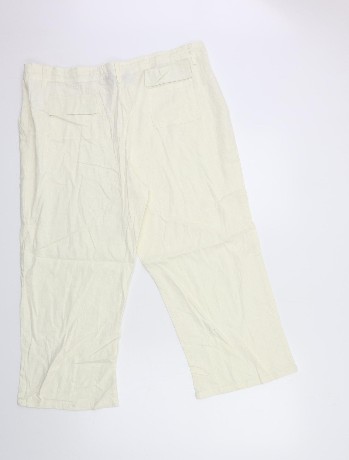 MIA Womens Ivory   Cropped Trousers Size 18 L22 in
