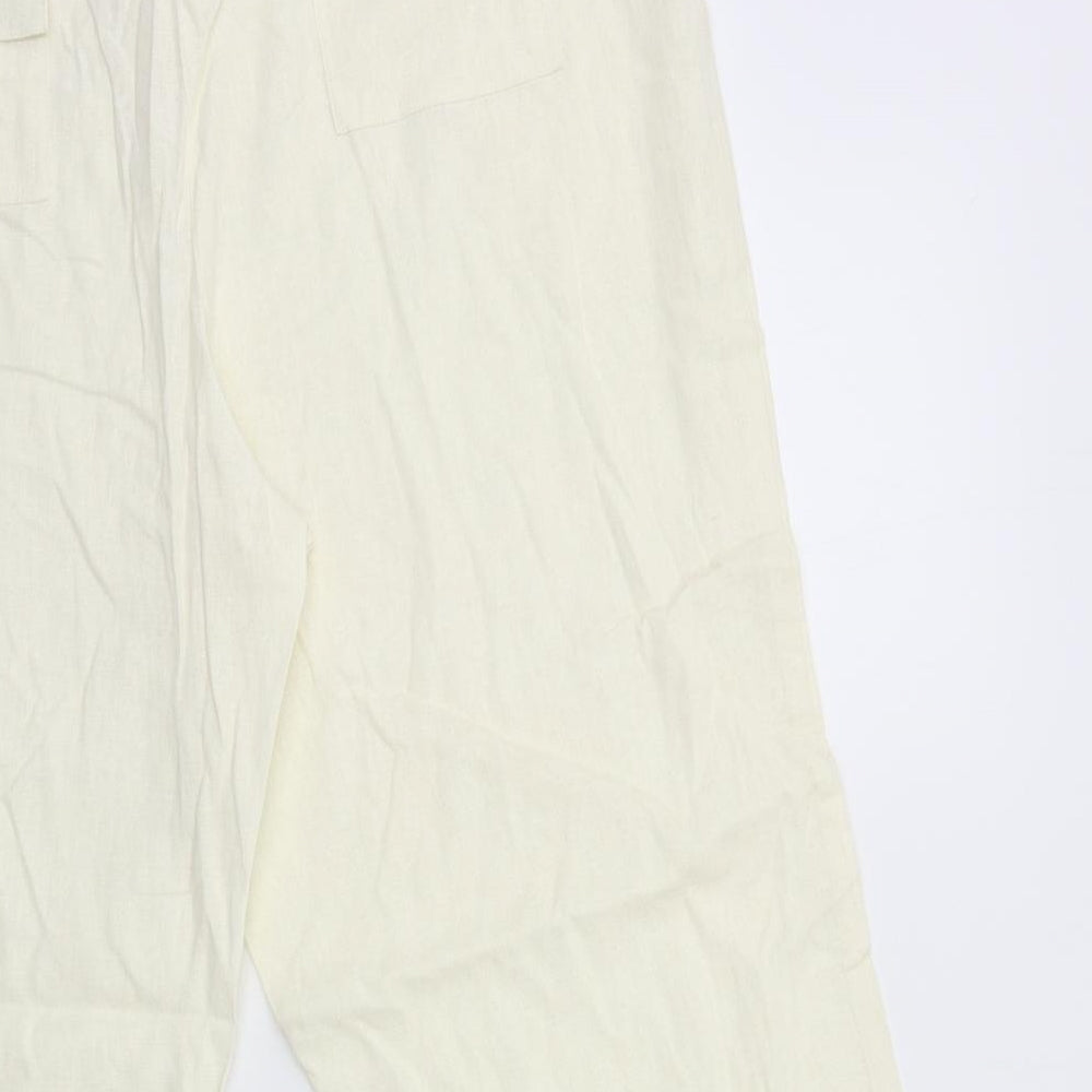MIA Womens Ivory   Cropped Trousers Size 18 L22 in