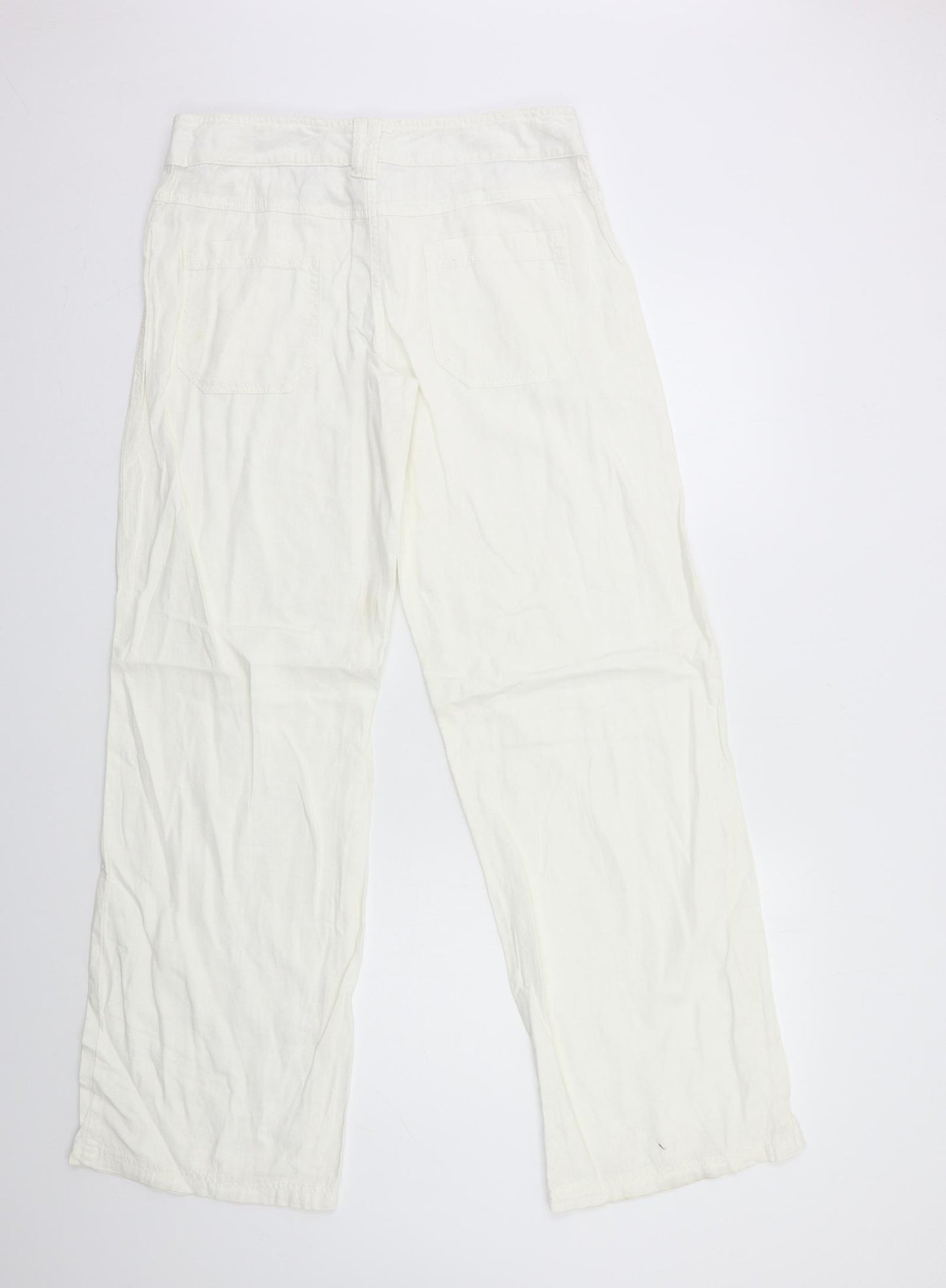 NEXT Womens White   Trousers  Size 12 L32 in