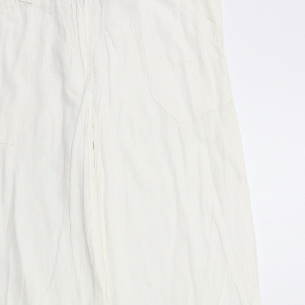 NEXT Womens White   Trousers  Size 12 L32 in