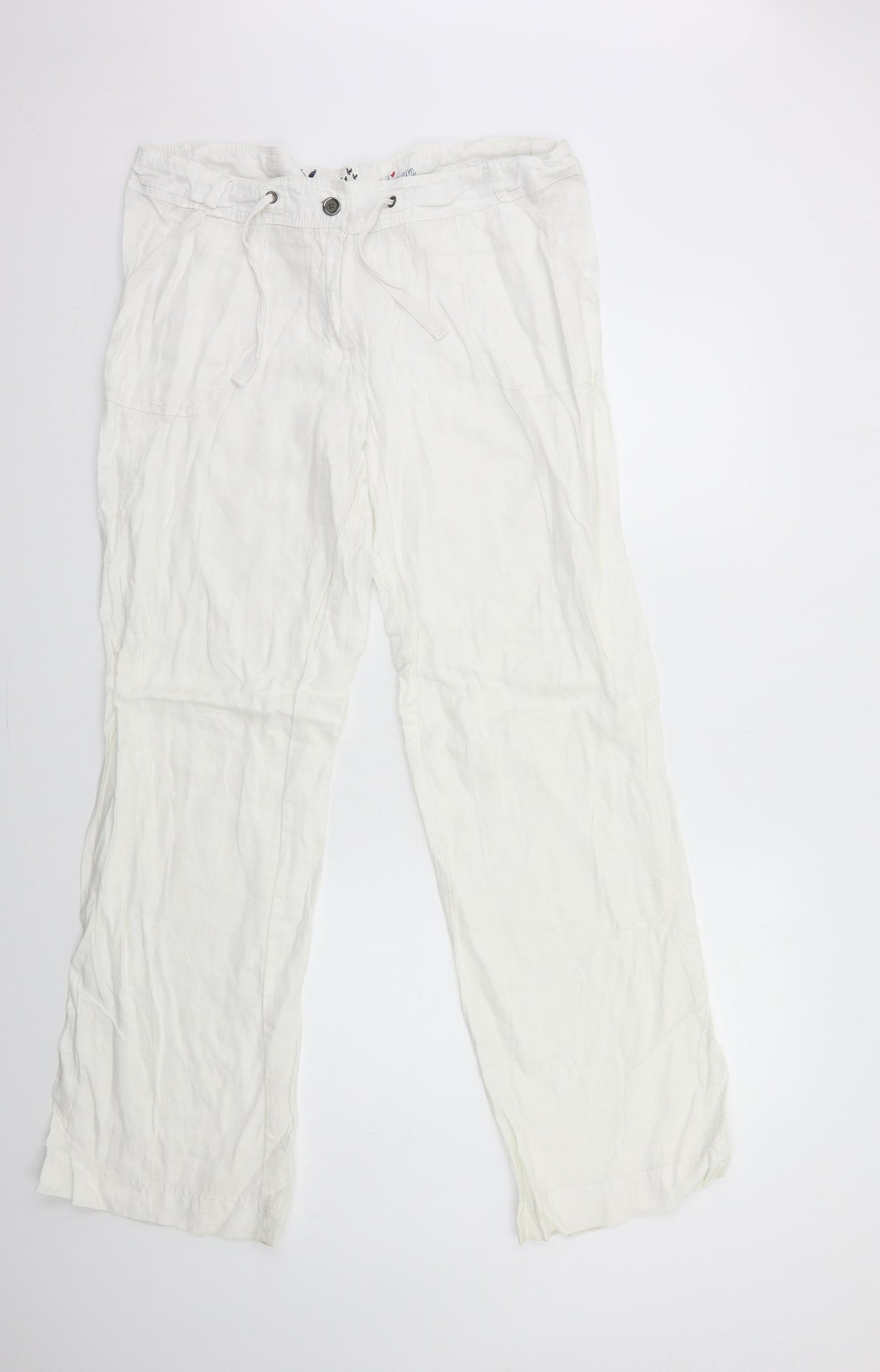 Atmosphere Womens White   Trousers  Size 16 L33 in