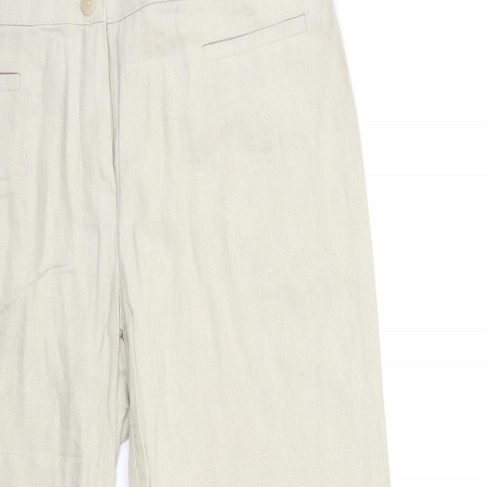Marks and Spencer Womens Beige   Trousers  Size 14 L31 in