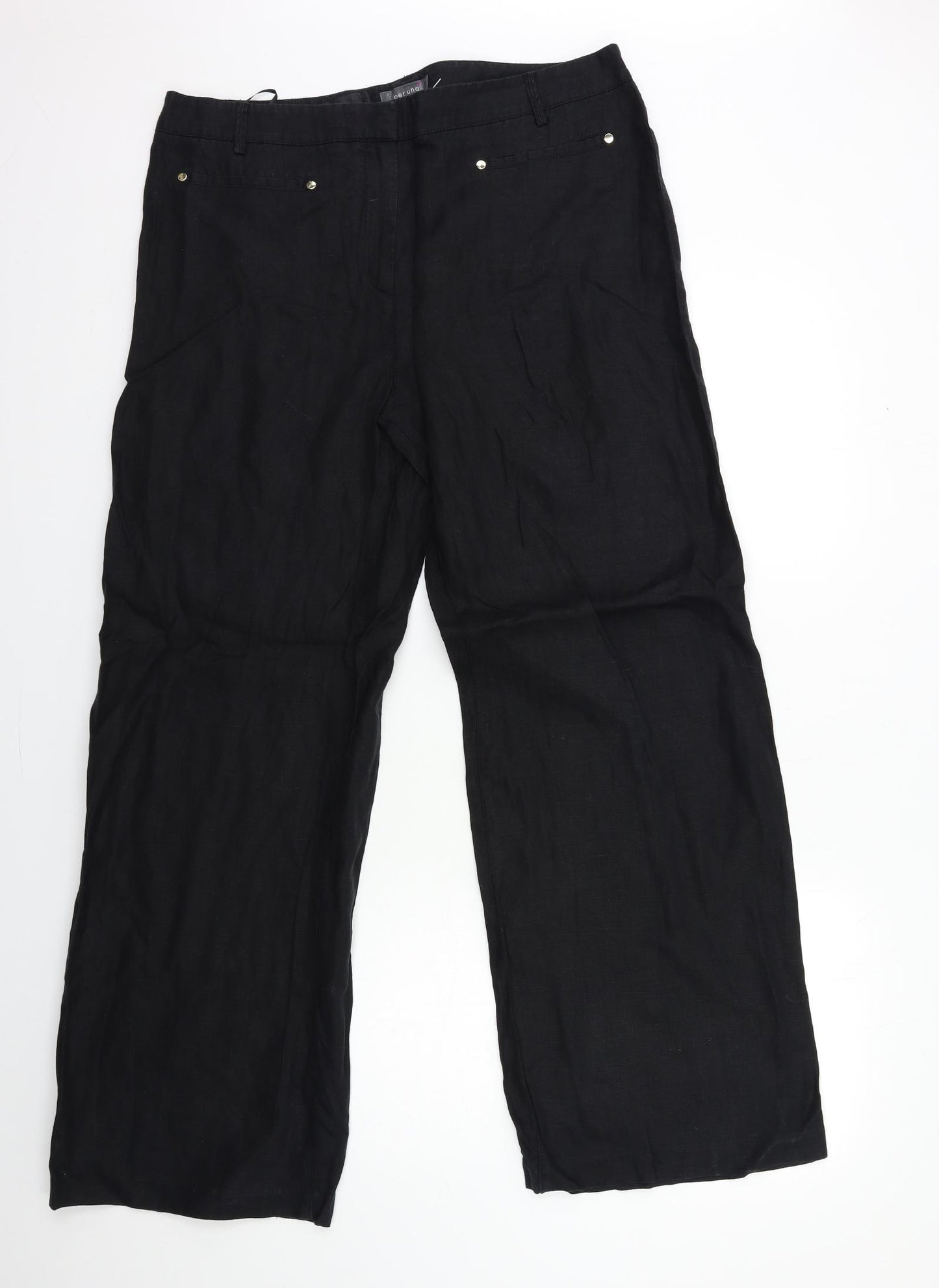 Per Una Womens Black   Trousers  Size 16 L31 in