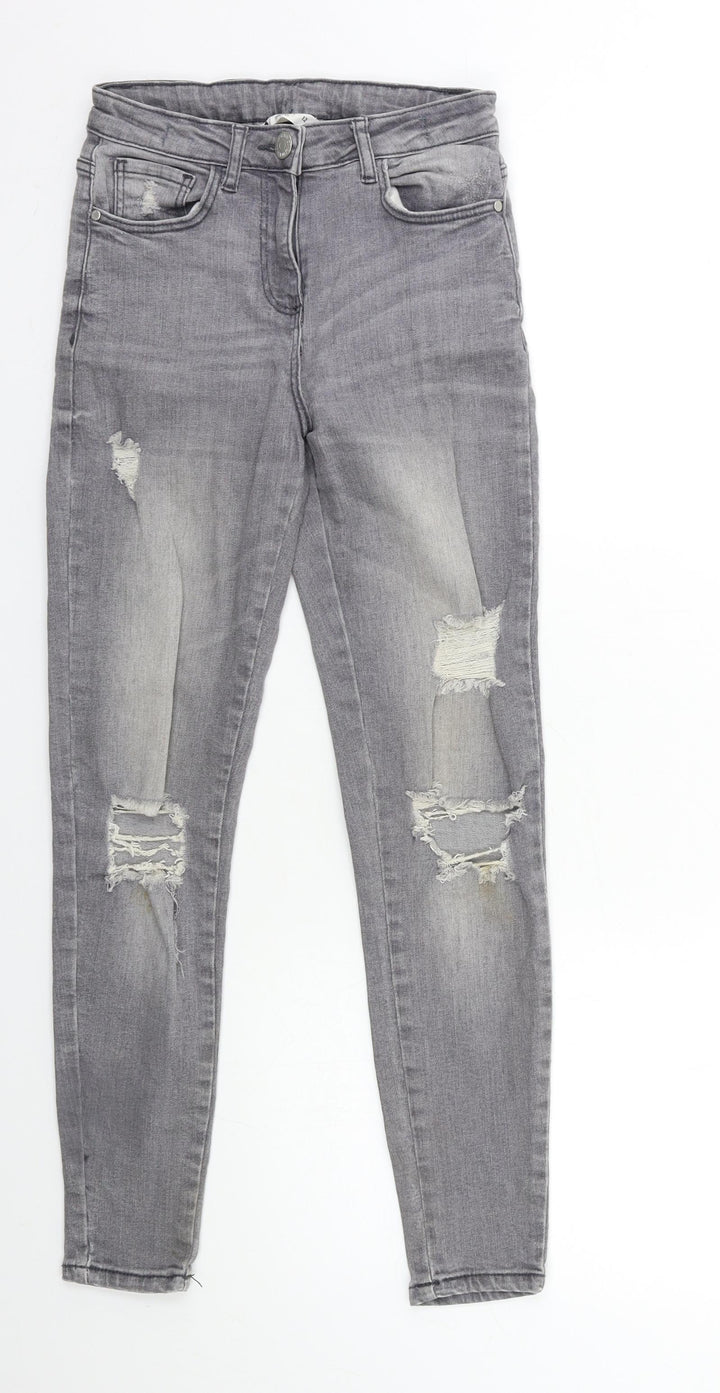 Candy Couture Girls Grey  Denim Skinny Jeans Size 12 Years