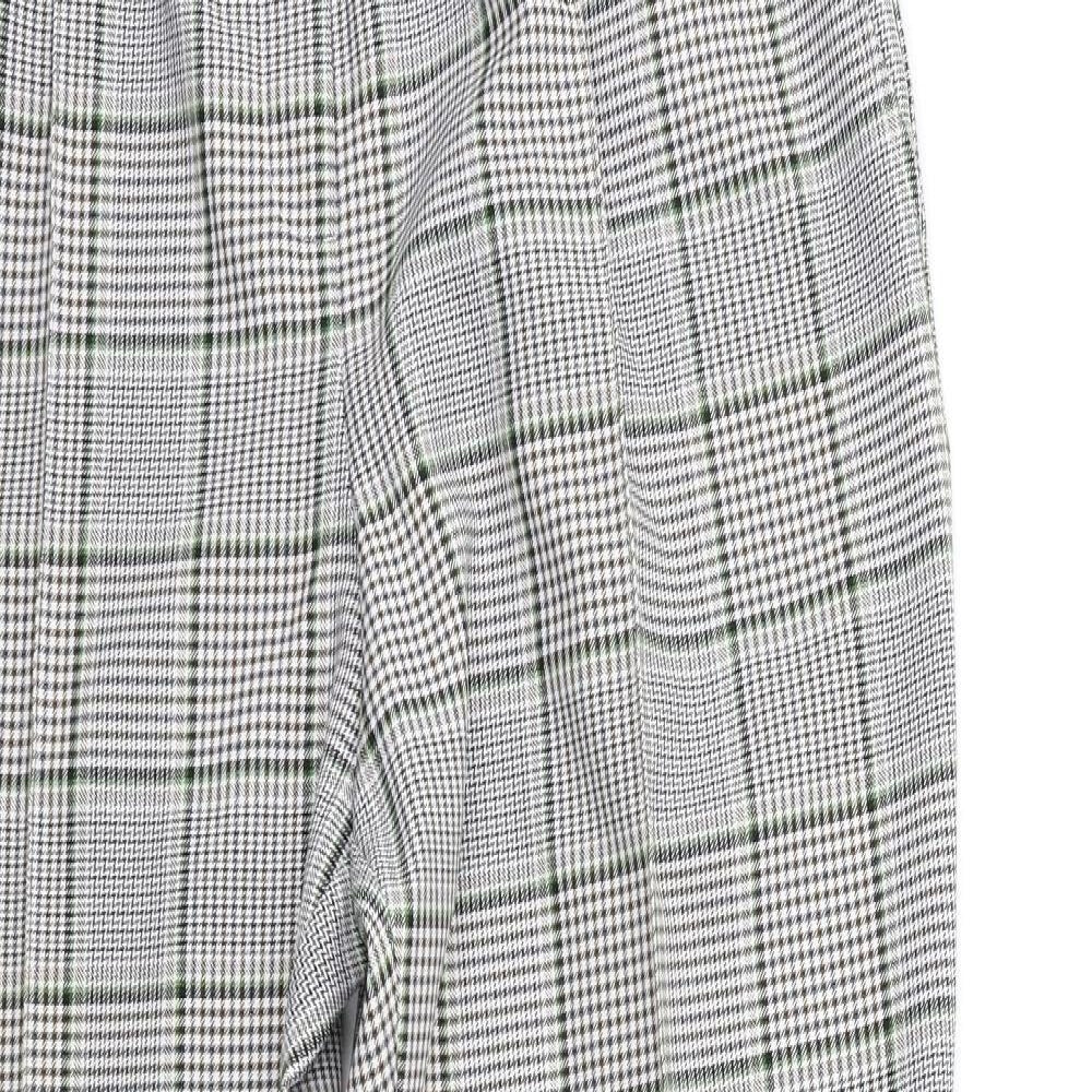 Primark Womens Grey Check  Trousers  Size 16 L26 in