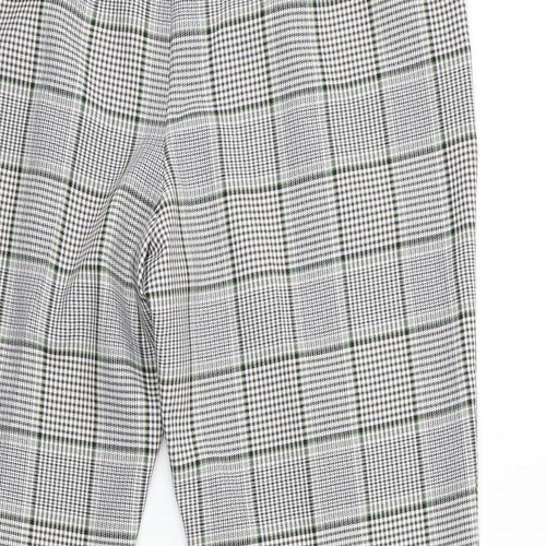 Primark Womens Grey Check  Trousers  Size 16 L26 in