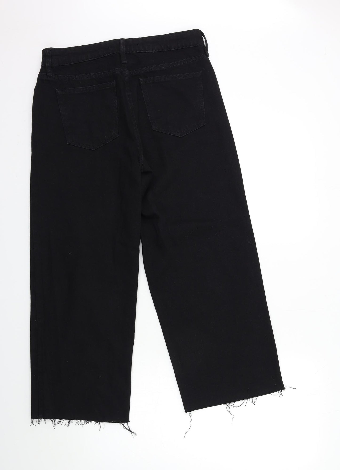 George Womens Black  Denim Cropped Jeans Size 12 L25 in