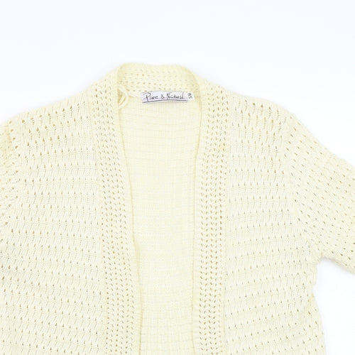 pure and natural Womens Beige   Cardigan Jumper Size S  - size s/m