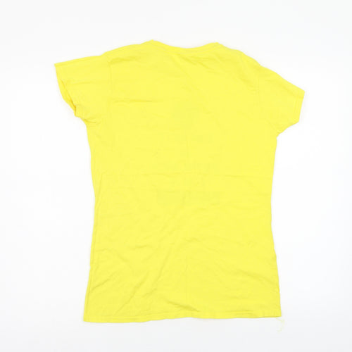 Gildan Womens Yellow   Basic T-Shirt Size L