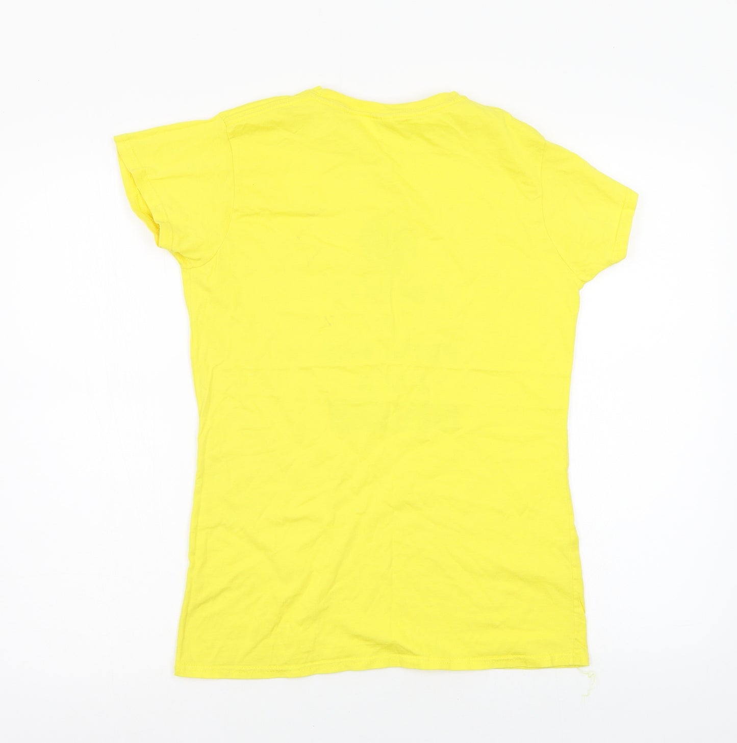 Gildan Womens Yellow   Basic T-Shirt Size L