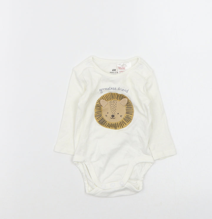 H&M Baby White Babygrow One-Piece Size 0-3 Months
