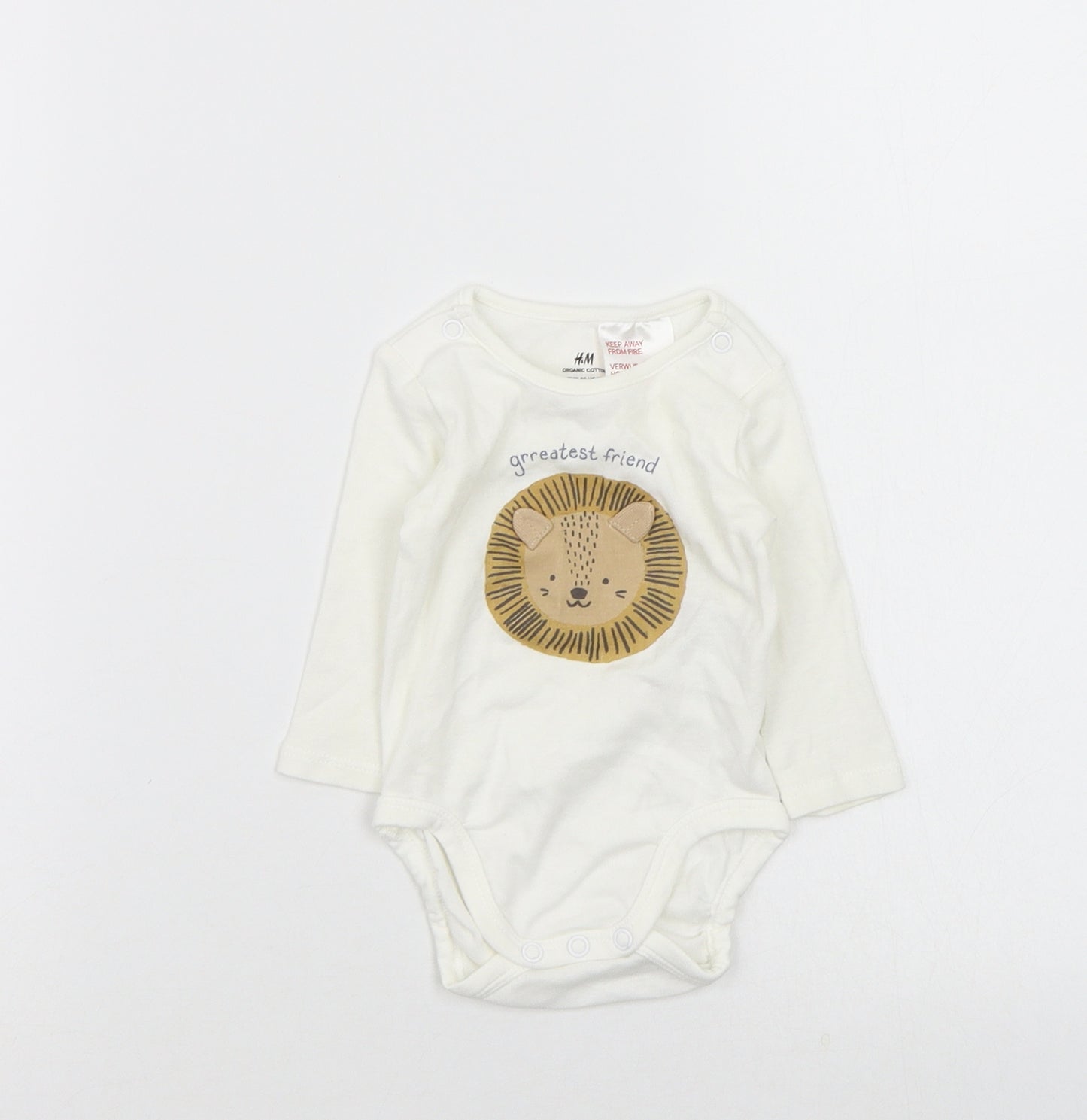 H&M Baby White   Babygrow One-Piece Size 0-3 Months