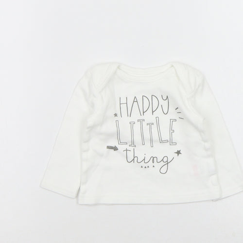 Studio Baby White   Basic T-Shirt Size 0-3 Months