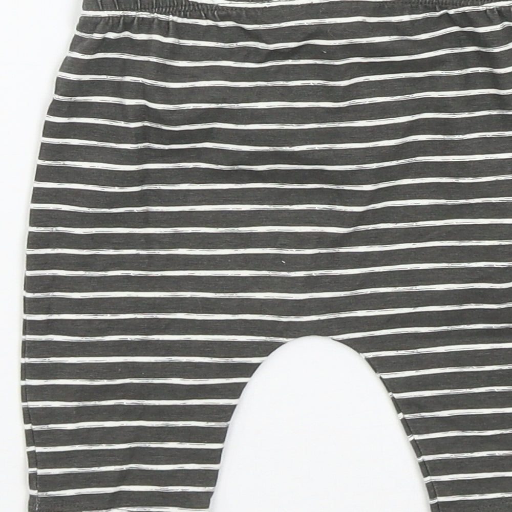 TU Girls Multicoloured Striped  Jogger Trousers Size 0-3 Months  - leggings