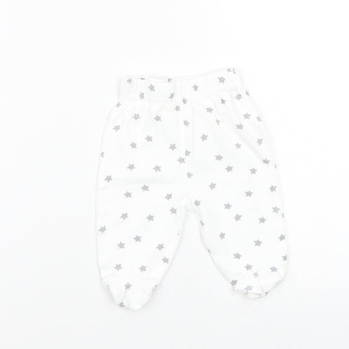 Studio Baby White   Jogger Trousers Size 0-3 Months
