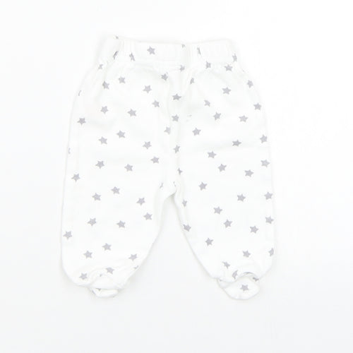 Studio Baby White   Jogger Trousers Size 0-3 Months
