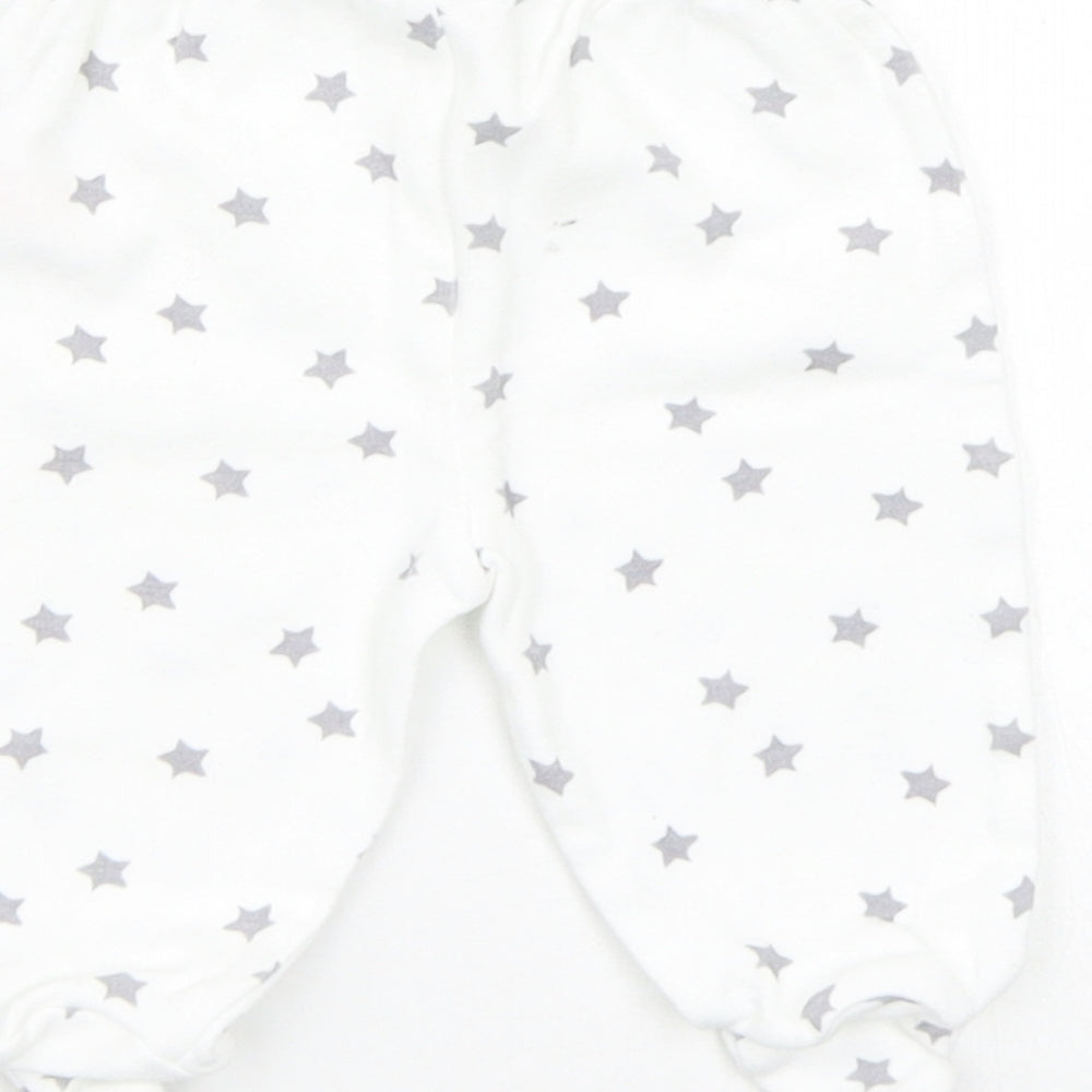 Studio Baby White   Jogger Trousers Size 0-3 Months