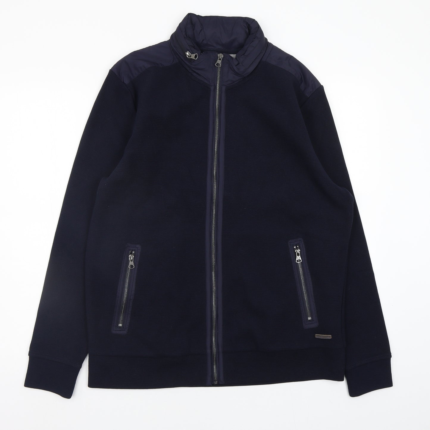 RJR.John Rocha Mens Blue   Full Zip Jumper Size L