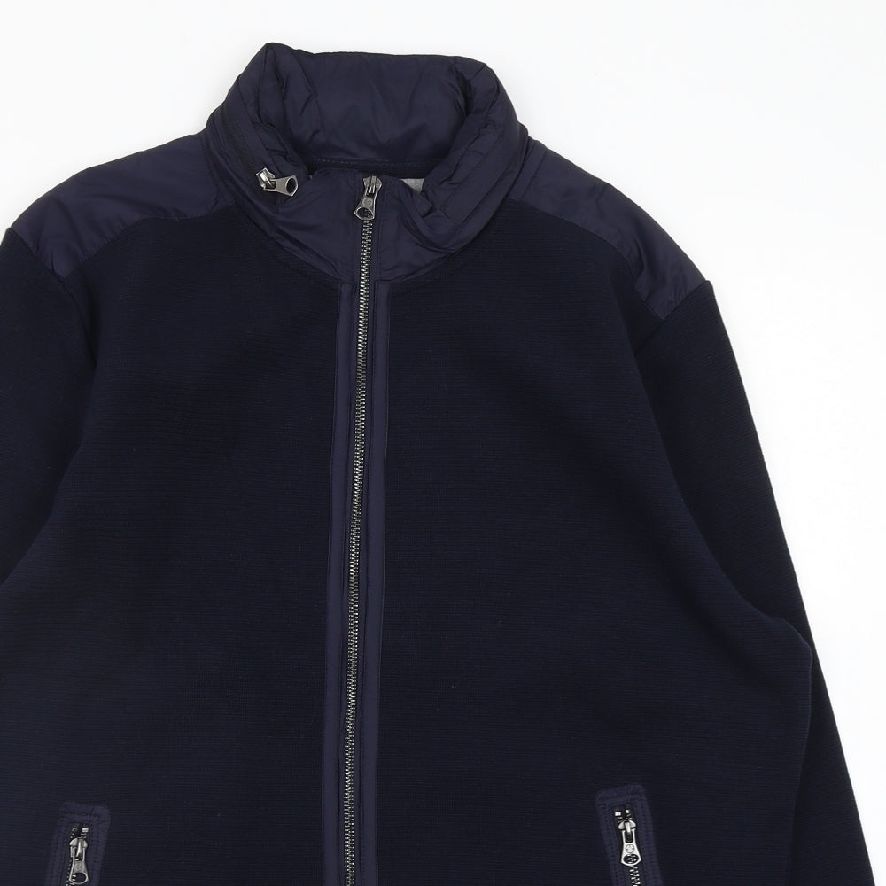 RJR.John Rocha Mens Blue   Full Zip Jumper Size L