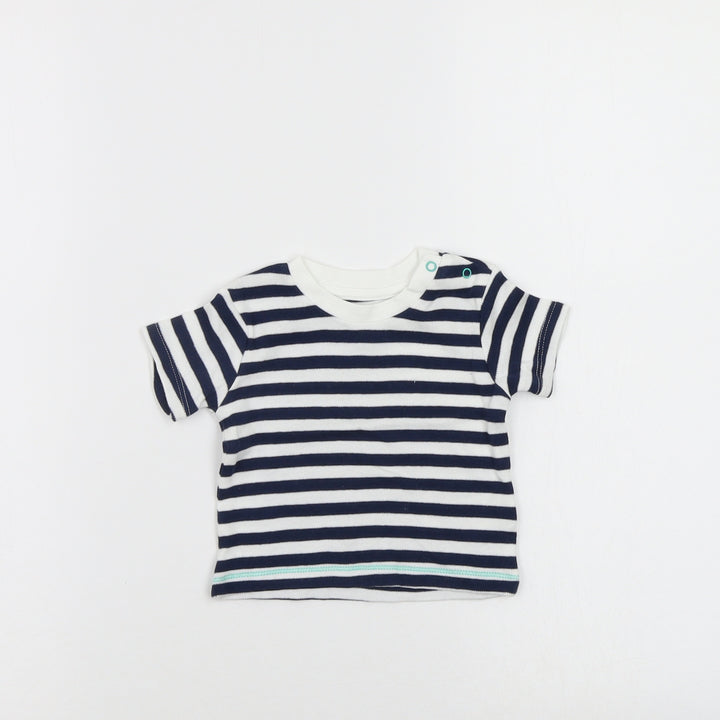 by very Girls Multicoloured Striped  Basic T-Shirt Size 0-3 Months
