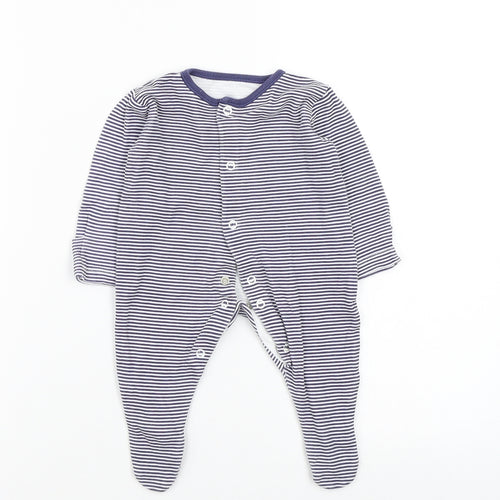 Asda George Boys Multicoloured Striped  Babygrow One-Piece Size 0-3 Months