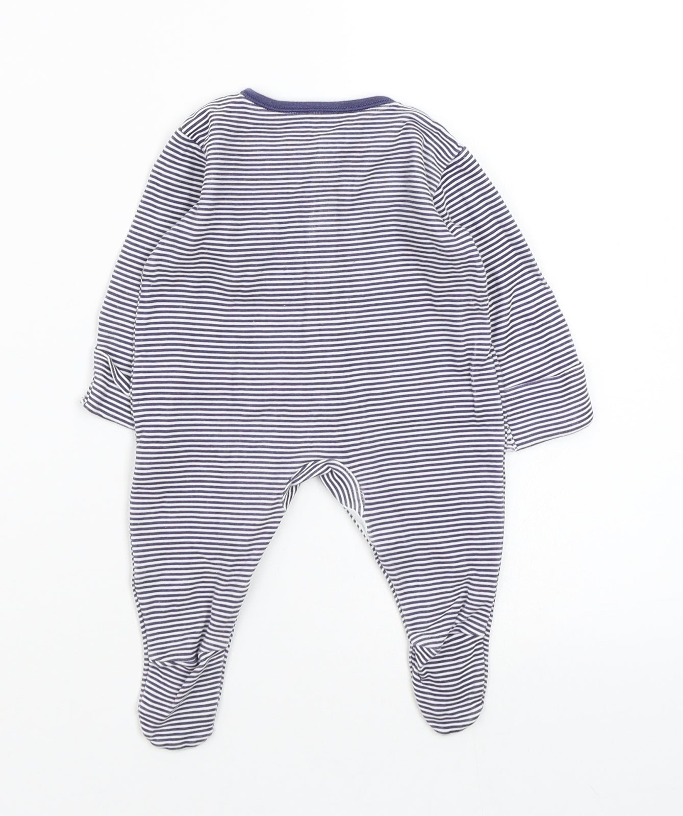 Asda George Boys Multicoloured Striped  Babygrow One-Piece Size 0-3 Months