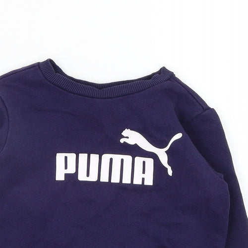 PUMA Boys Blue   Pullover Jumper Size 18-24 Months