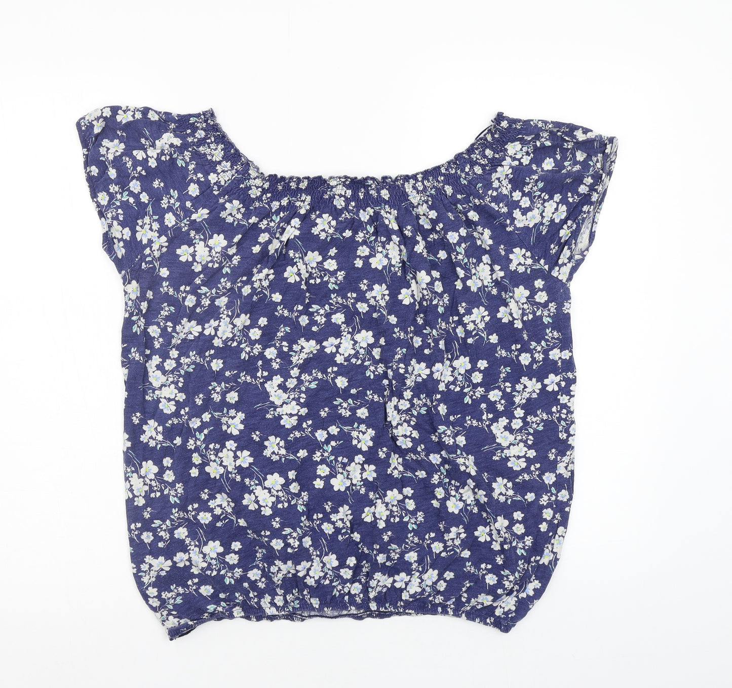 F&F Womens Blue Floral  Basic Blouse Size 14