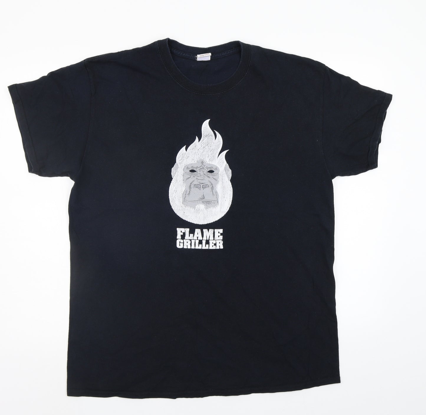 Gildan Mens Blue    T-Shirt Size L