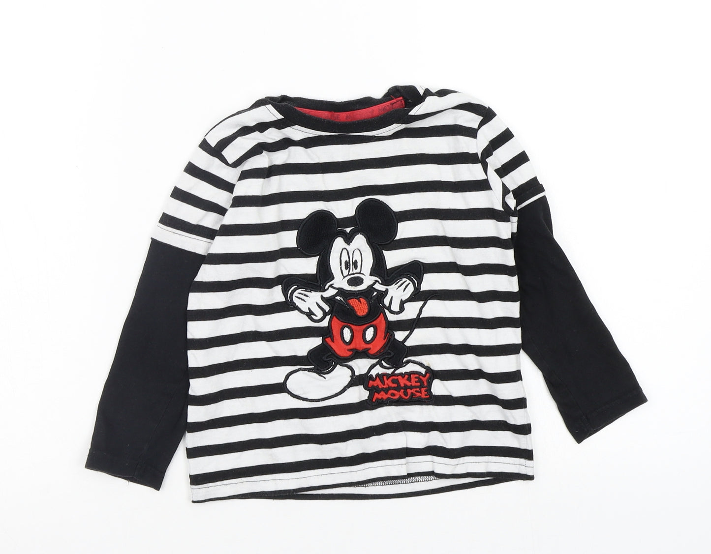 Primark Boys Multicoloured Striped  Basic T-Shirt Size 2-3 Years