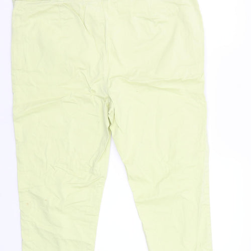 M&S Womens Yellow   Capri Trousers Size 16 L20 in