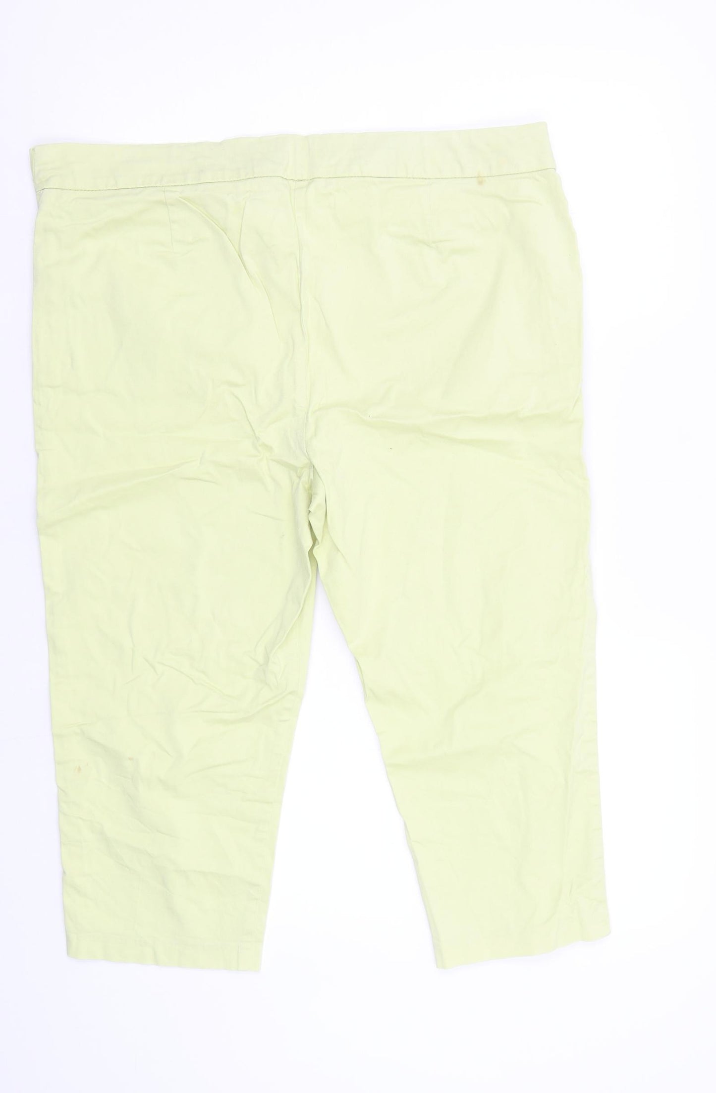 M&S Womens Yellow   Capri Trousers Size 16 L20 in