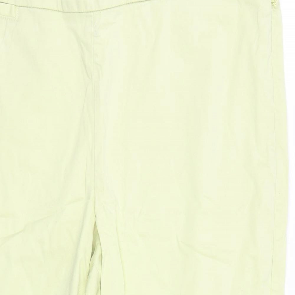 M&S Womens Yellow   Capri Trousers Size 16 L20 in