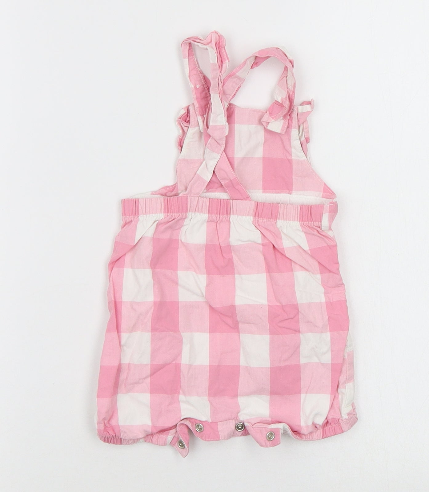 Asda George Girls Multicoloured Check  Dungaree One-Piece Size 3-6 Months