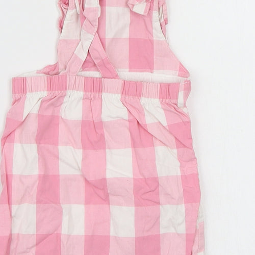 Asda George Girls Multicoloured Check  Dungaree One-Piece Size 3-6 Months
