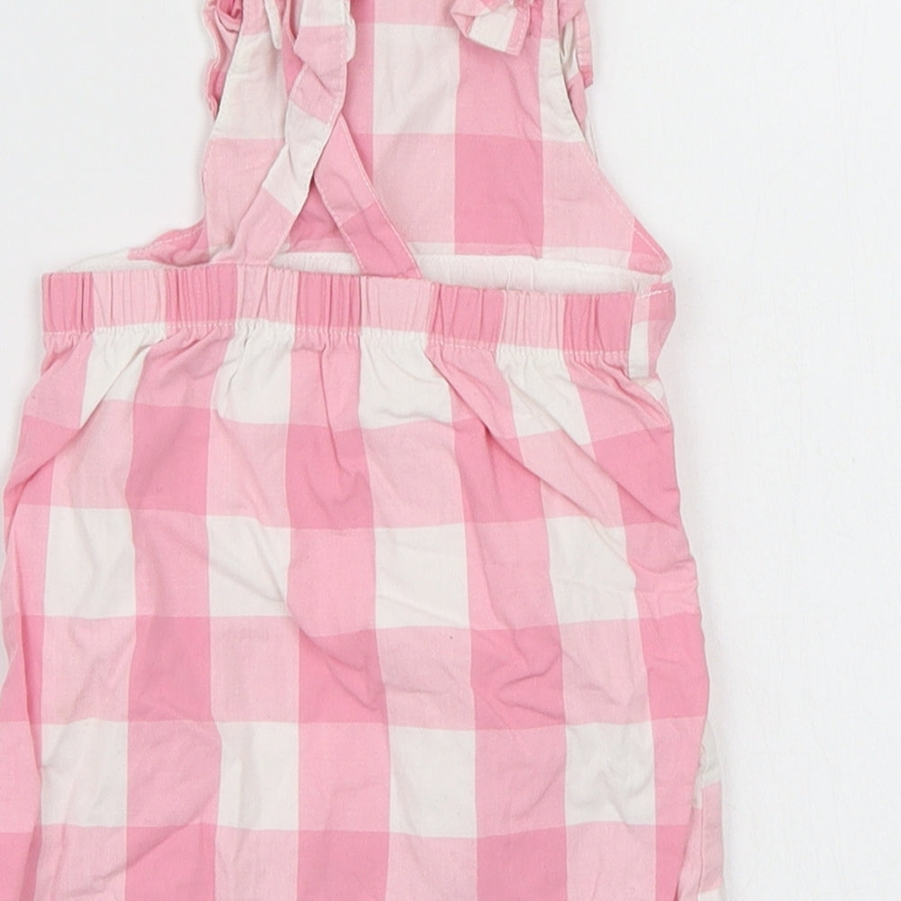 Asda George Girls Multicoloured Check  Dungaree One-Piece Size 3-6 Months