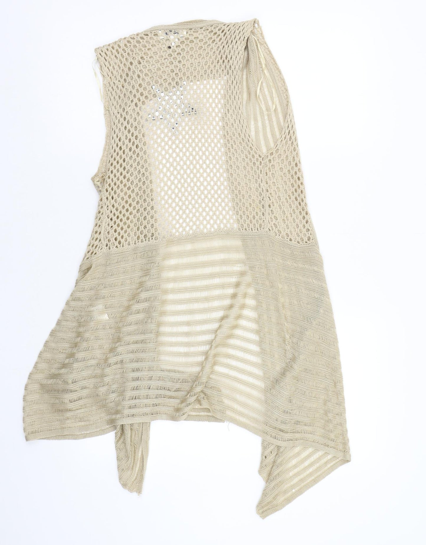 Stella Womens Beige Geometric  Cardigan Jumper Size S