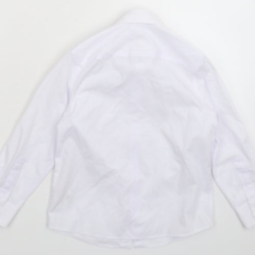 Marks and Spencer Boys White   Basic Button-Up Size 5-6 Years  - School