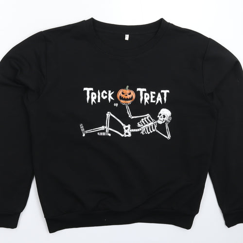 Preworn Womens Black   Pullover Sweatshirt Size L  - Halloween