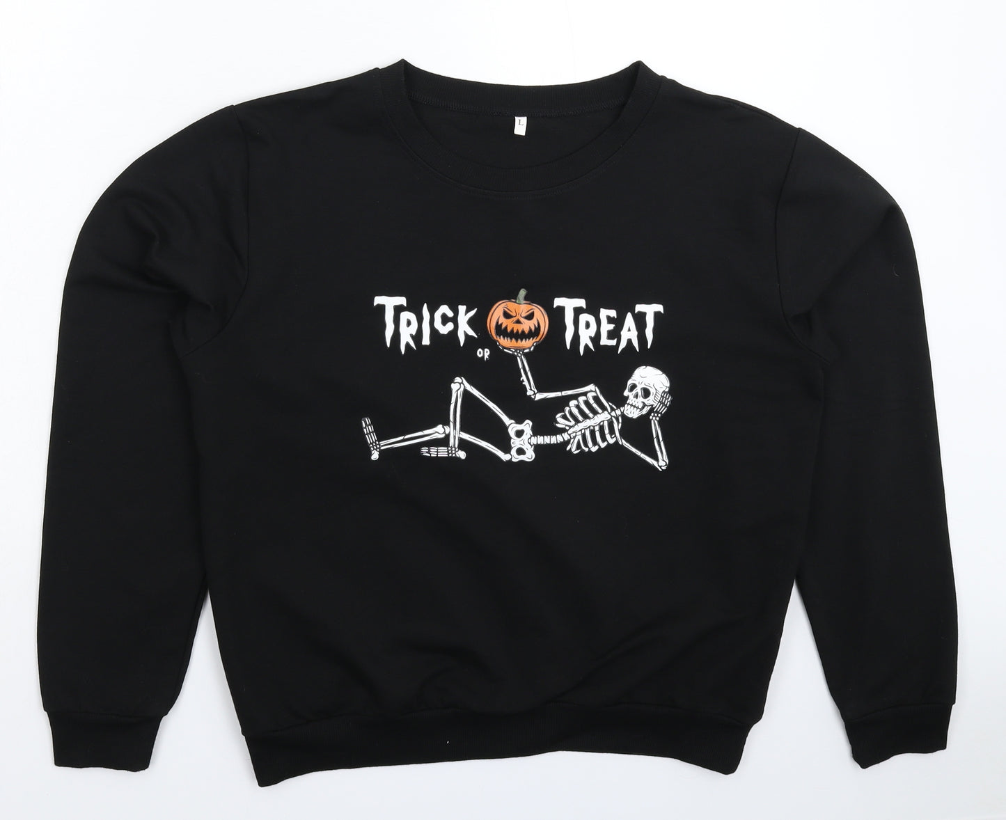 Preworn Womens Black   Pullover Sweatshirt Size L  - Halloween
