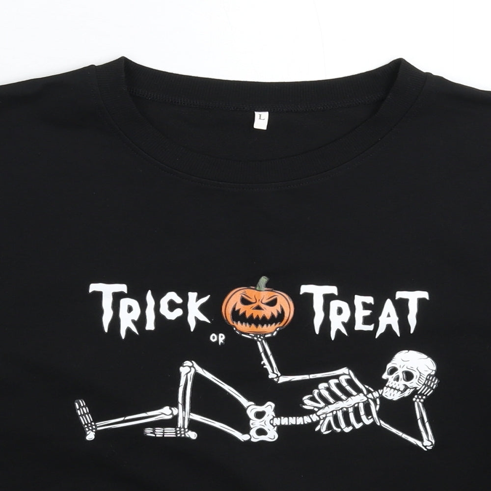 Preworn Womens Black   Pullover Sweatshirt Size L  - Halloween