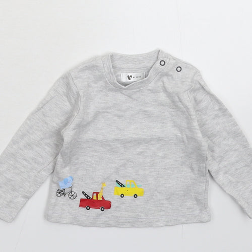 Very Baby Grey   Basic T-Shirt Size 3-6 Months