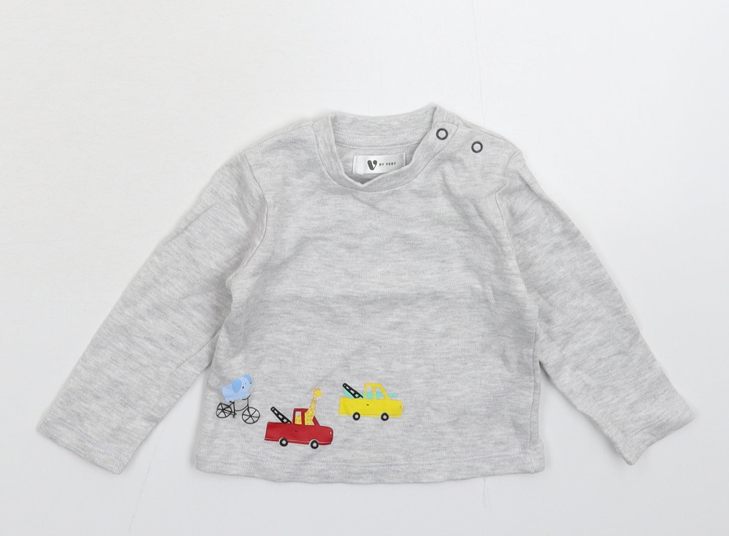 Very Baby Grey   Basic T-Shirt Size 3-6 Months