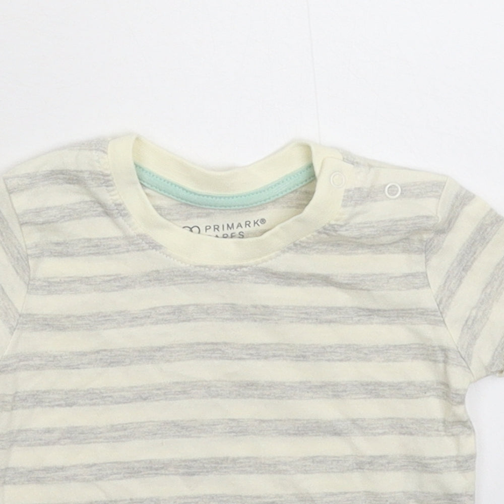 Primark Baby Grey Striped  Basic T-Shirt Size 3-6 Months